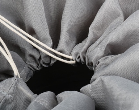 Корзина для белья на завязках FX-1033A, серая, 80л