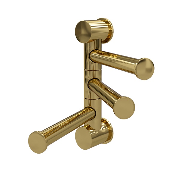 Держатель полотенец тройной K-1053POLISHED GOLD 