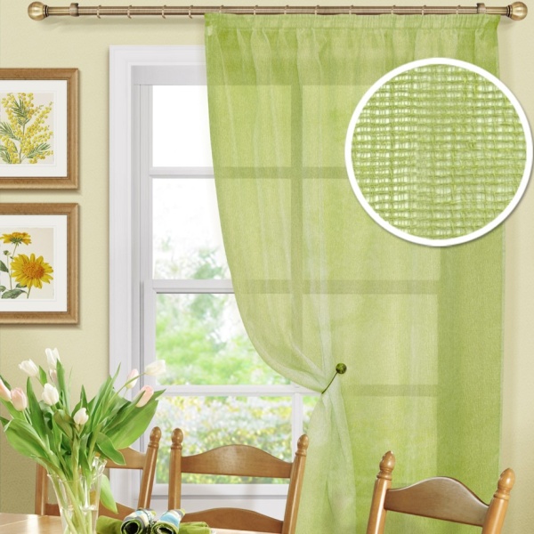 Штора для кухни Basicos 135х170 салатовый