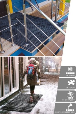 Коврик VORTEX 40х60 ячеистый грязесборный Профи