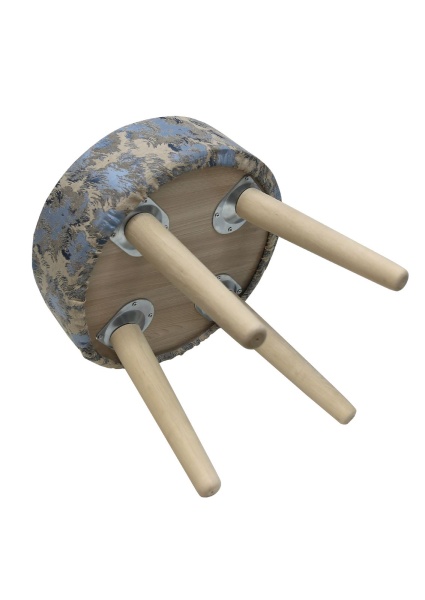 Пуф Fog круглый, цвет бежево-голубой