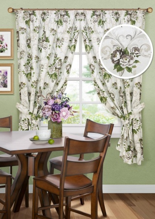 Комплект штор на тесьме Aquarelle - SK 2 шторы 136х175 см 2 подхвата