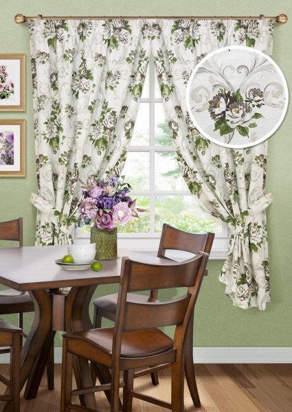 Комплект штор на тесьме Aquarelle - SK 2 шторы 136х175 см 2 подхвата