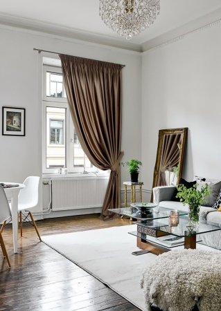 Портьера на тесьме "Lindor-SH" 200х280 цвет коричневый