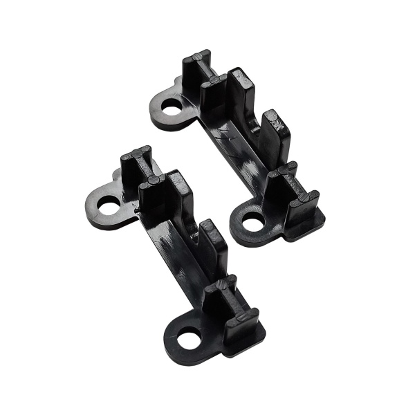 Торцевая заглушка 2-х полосного профиля, черный (упаковка - 2 шт.)