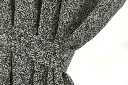 Штора на тесьме 160х260 см Мартина с подхватом цвет черно-белый