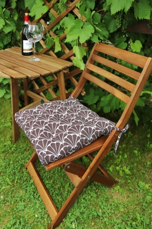 Подушка на стул с завязками 40x40 см Brown Garden с принтом