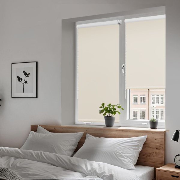 Рулонные шторы блэкаут Lux цвет капучино Рулонные шторы блэкаут Lux цвет капучино