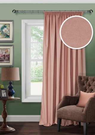 Штора на тесьме Блэкаут "Blackout-S" 200х270 светло-розовый