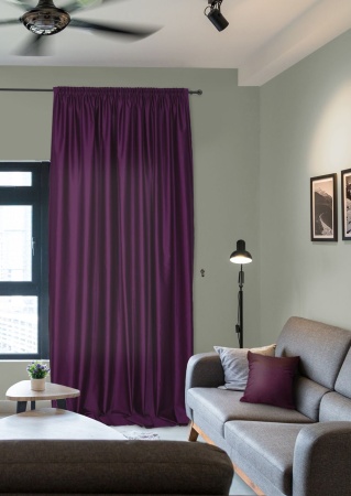 Портьера на тесьме "Caprise" 200х270 фиолетовый