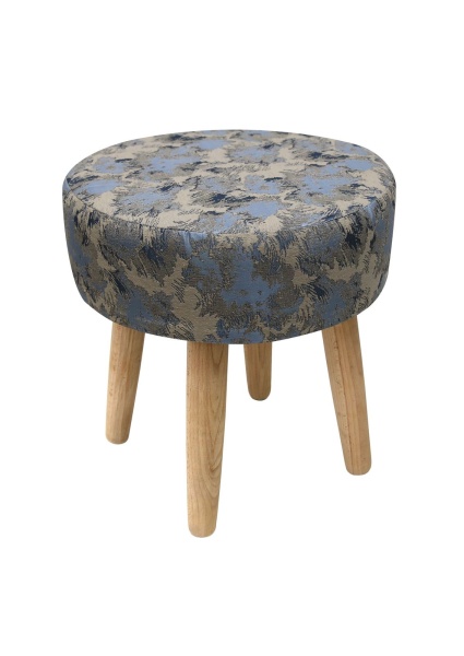 Пуф Fog круглый, цвет бежево-голубой