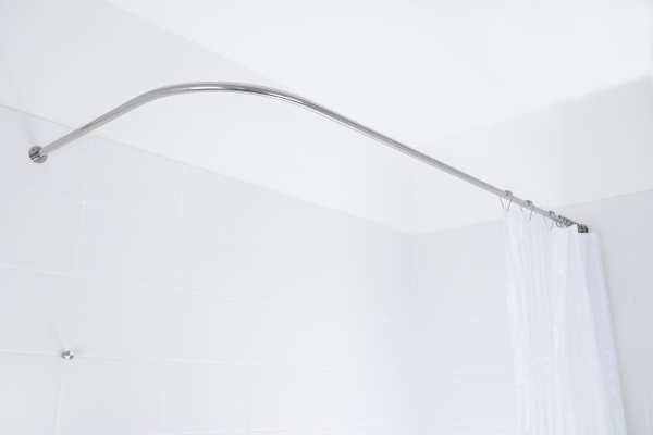 Карниз для ванной GoodHome 170x70см (Штанга) Г-образный, угловой Усиленный из нержавеющей стали