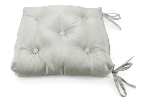 Подушка на стул с завязками 40x40 см Elektro цвет серый
