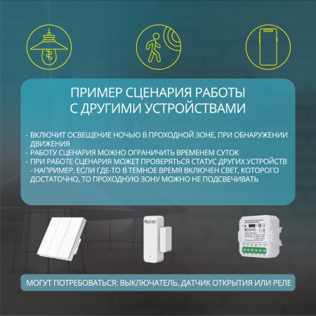 Умный WiFi датчик движения ROXIMO SWP08