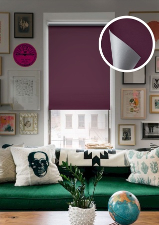 Рулонные шторы Блэкаут, отражающие, фиалковый