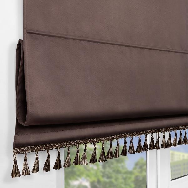 Римская штора, Флавия Blackout на ЦМ, цвет коричневый