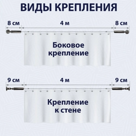 Карниз струнный Эконом 4 м с крючками