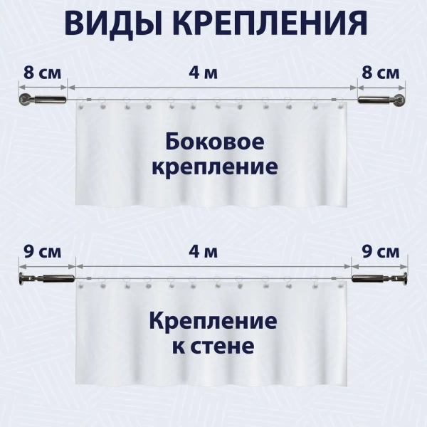 Карниз струнный Эконом 4 м с крючками