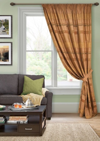Штора на тесьме "Альборг Alborg" 146х270 коричневый