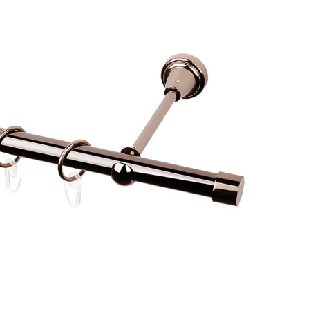 Однорядный металлический карниз, Наконечник-заглушка, Коньяк, Ø16мм