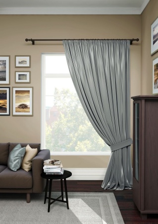 Портьера на тесьме "Avery" 200х280 серый