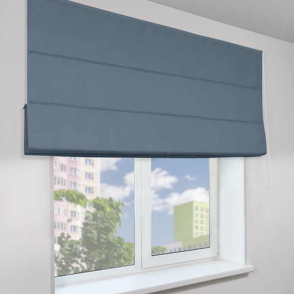 Римская штора, Флавия Blackout на ЦМ, цвет темно-серый