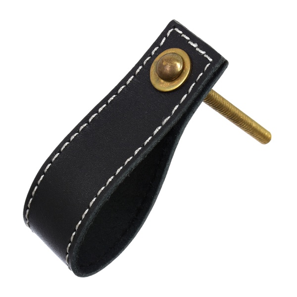 Ручки кожаные для мебели цвет церный (6 шт)