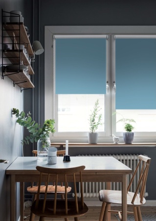 Рулонные шторы Blackout LUX, Голубой, 37х170 см