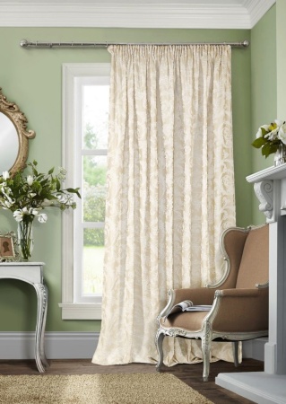 Штора на тесьме 220х270 см Viona с подхватом цвет молочный