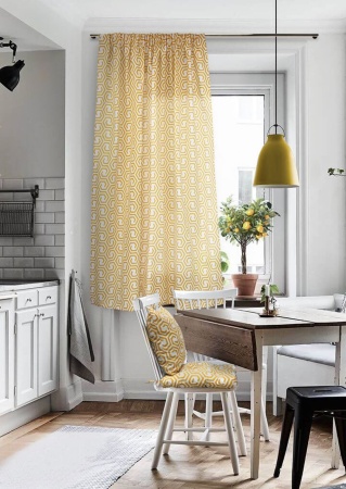 Штора на тесьме "Labyrinth - K" 136x175 желтый