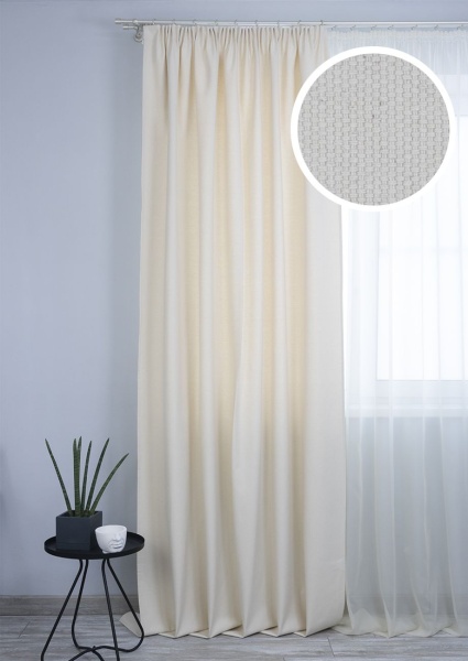 Штора на тесьме 160х270 см Sahara с подхватом цвет крем