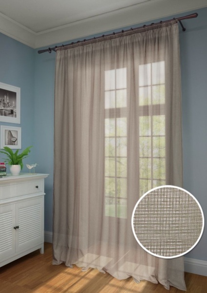 Штора для кухни Basicos-XL 300х275 коричневый