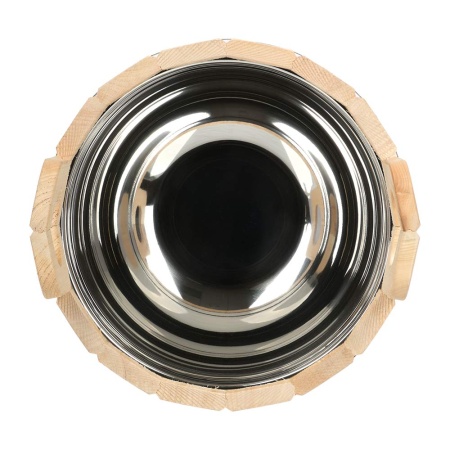 Ушат "шайка", 10 л, с нержавеющей вставкой, липа "Банные штучки"