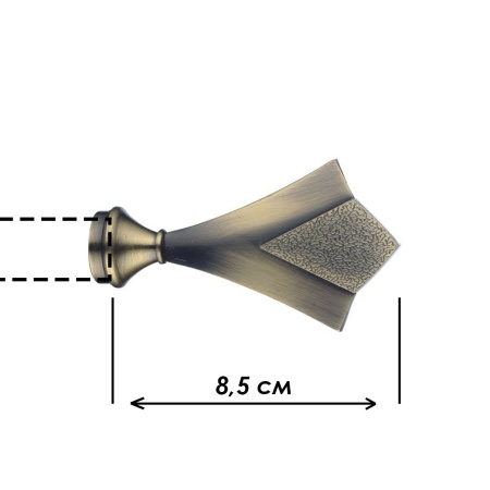 Наконечник "Стрела", Золото антик , Ø16мм