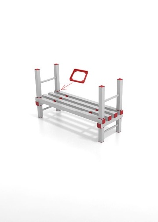 Подпятник, 4 шт., красный