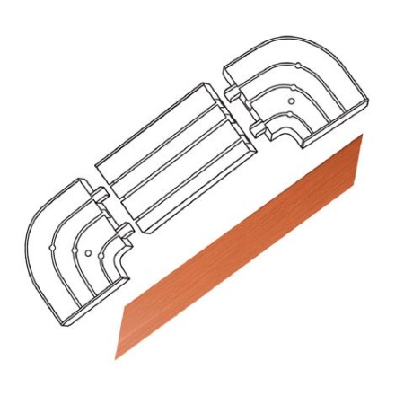 Потолочный карниз Классика 3-х рядный, Вишня Потолочный карниз Классика 3-х рядный, Вишня