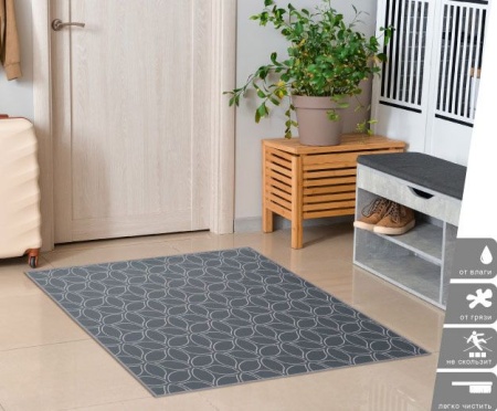 Коврик Vortex влаговпитывающий 90х90 Velur Лепестки