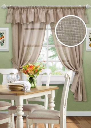 Комплект штор "Chain-S" 2 шторы 140*185 см коричневый