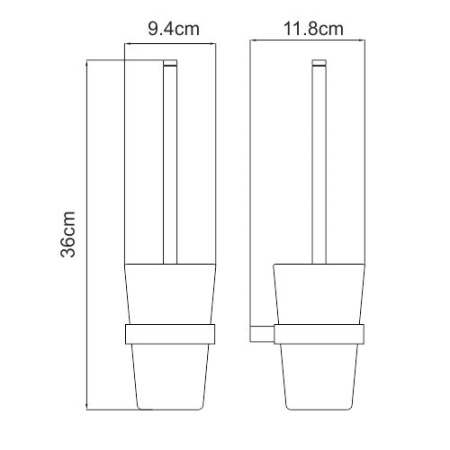 Щетка для унитаза подвесная Sauer K-7927