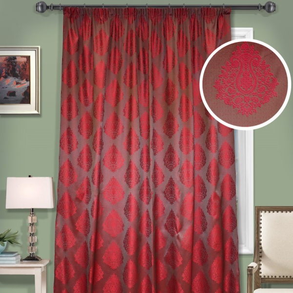 Штора на тесьме "Stefanielle-SH" 200х270 красный
