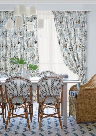 Комплект штор на тесьме "Lemur - ST" 2 шт. 136х270/тюль 450х270