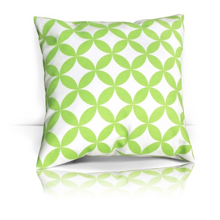 Подушка декоративная на молнии 40х40 см Green Round с принтом