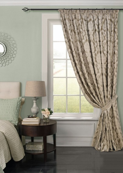 Штора на тесьме 220х270 см Afina с подхватом цвет коричневый