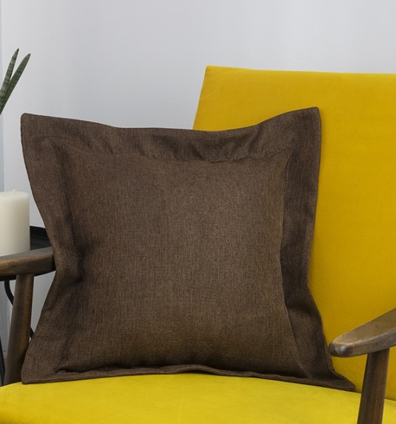 Подушка декоративная на молнии 50х50 см Dimaut цвет коричневый