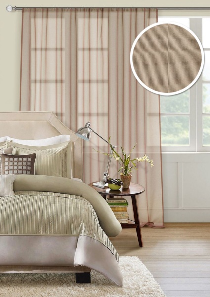 Тюль на тесьме "Sofia" 300х275 коричневый