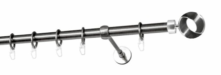 Карниз однорядный гладкий ∅16мм, сталь, 400 см, Мебиус