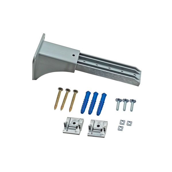 Пластиковый кронштейн, 16-18 см, серый (упаковка - 1 компл.)