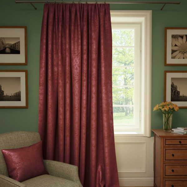 Портьера Plain Lux-SH 250х280 красный