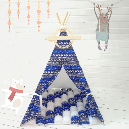 Комплект вигвама БомБон Для Детей "Синий Эскимос"