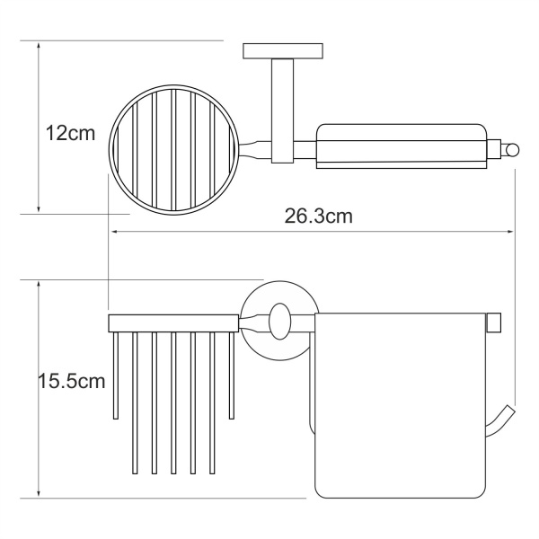 Держатель туалетной бумаги и освежителя Rhein K-6259